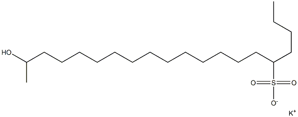 19-Hydroxyicosane-5-sulfonic acid potassium salt Struktur