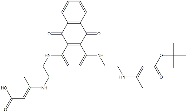 3,3'-[[(9,10-Dihydro-9,10-dioxoanthracene)-1,4-diyl]bis(iminoethyleneimino)]bis(2-butenoic acid tert-butyl) ester Struktur