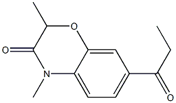 2,4-Dimethyl-7-propionyl-4H-1,4-benzoxazin-3(2H)-one Struktur