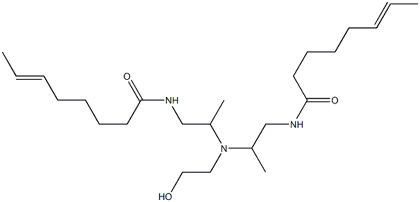 N,N'-[2-Hydroxyethyliminobis(2-methyl-2,1-ethanediyl)]bis(6-octenamide) Struktur