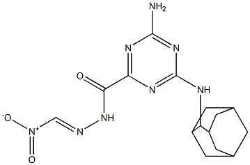 N'-Nitromethylene-4-amino-6-(2-adamantylamino)-1,3,5-triazine-2-carbohydrazide Struktur