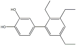 4-(2,3,5-Triethylphenyl)benzene-1,2-diol Struktur