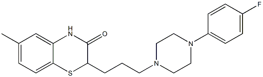 2-[3-[4-(4-Fluorophenyl)piperazin-1-yl]propyl]-6-methyl-2H-1,4-benzothiazin-3(4H)-one Struktur