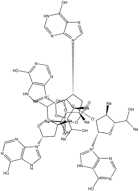 (Diphosphoric acid 3',5'-dideoxyinosine-3',5'-diyl)disodium salt Struktur