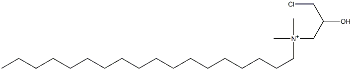 N-(3-Chloro-2-hydroxypropyl)-N,N-dimethyl-1-octadecanaminium Struktur