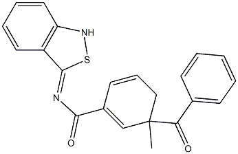 1-Benzoyl-3(1H)-benzoylimino-2,1-benzisothiazole Struktur