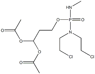 N,N-Bis(2-chloroethyl)-N'-methyldiamidophosphoric acid 3,3-bis(acetyloxy)propyl ester Struktur