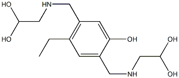 2,5-Bis[[(2,2-dihydroxyethyl)amino]methyl]-4-ethylphenol Struktur