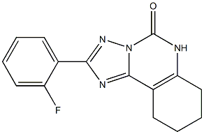 2-(2-Fluorophenyl)-7,8,9,10-tetrahydro[1,2,4]triazolo[1,5-c]quinazolin-5(6H)-one Struktur