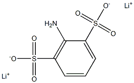 2-Amino-1,3-benzenedisulfonic acid dilithium salt Struktur