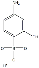 4-Amino-2-hydroxybenzenesulfonic acid lithium salt Struktur