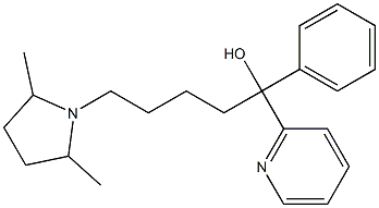 5-(2,5-Dimethyl-1-pyrrolidinyl)-1-(2-pyridinyl)-1-phenyl-1-pentanol Struktur