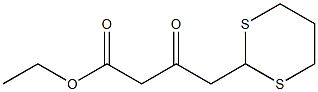 3-Oxo-4-(1,3-dithian-2-yl)butyric acid ethyl ester Struktur