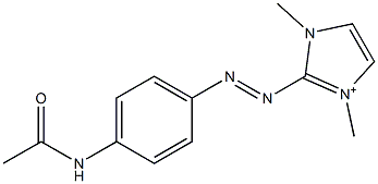 2-[p-(Acetylamino)phenylazo]-1,3-dimethyl-3H-imidazol-1-ium Struktur