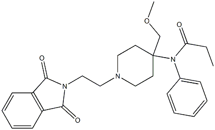 N-[1-[2-[(2,3-Dihydro-1,3-dioxo-1H-isoindol)-2-yl]ethyl]-4-methoxymethyl-4-piperidinyl]-N-phenylpropionamide Struktur