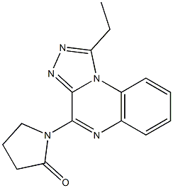 4-(2-Oxo-1-pyrrolidinyl)-1-ethyl[1,2,4]triazolo[4,3-a]quinoxaline Struktur