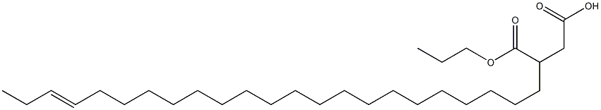 3-(20-Tricosenyl)succinic acid 1-hydrogen 4-propyl ester Struktur