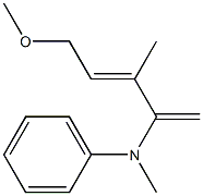 N-Methyl-N-[(E)-1-methylene-2-methyl-4-methoxy-2-butenyl]aniline Struktur