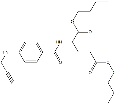 2-[4-(2-Propynylamino)benzoylamino]glutaric acid dibutyl ester Struktur