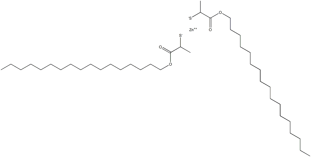 Zinc bis[1-(heptadecyloxycarbonyl)ethanethiolate] Struktur