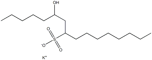 6-Hydroxyhexadecane-8-sulfonic acid potassium salt Struktur