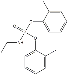 N-Ethylphosporamidic acid di(2-methylphenyl) ester Struktur