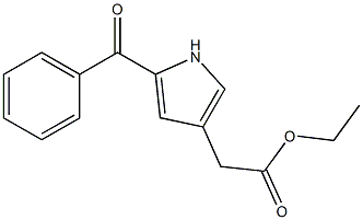 (5-Benzoyl-1H-pyrrol-3-yl)acetic acid ethyl ester Struktur