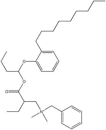 N,N-Dimethyl-N-benzyl-N-[2-[[1-(2-nonylphenyloxy)butyl]oxycarbonyl]butyl]aminium Struktur