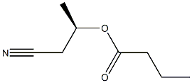 Butyric acid (R)-1-(cyanomethyl)ethyl ester Struktur