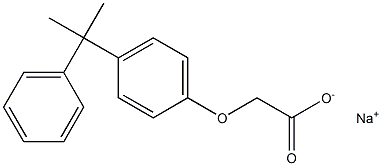 2-[4-(1-Phenyl-1-methylethyl)phenoxy]acetic acid sodium salt Struktur