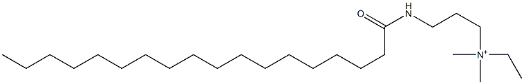 N-Ethyl-N,N-dimethyl-3-[(1-oxooctadecyl)amino]-1-propanaminium Struktur