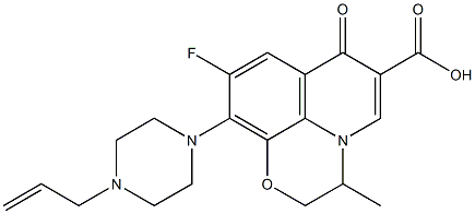 9-Fluoro-2,3-dihydro-3-methyl-10-[4-(2-propenyl)-1-piperazinyl]-7-oxo-7H-pyrido[1,2,3-de][1,4]benzoxazine-6-carboxylic acid Struktur