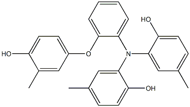 N,N-Bis(2-hydroxy-5-methylphenyl)-2-(4-hydroxy-3-methylphenoxy)benzenamine Struktur