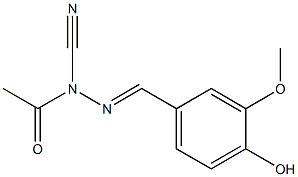 N'-(4-Hydroxy-3-methoxybenzylidene)cyanoacetic acid hydrazide Struktur