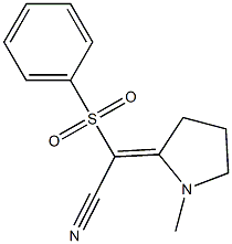 Phenylsulfonyl(1-methyl-2-pyrrolidinylidene)acetonitrile Struktur