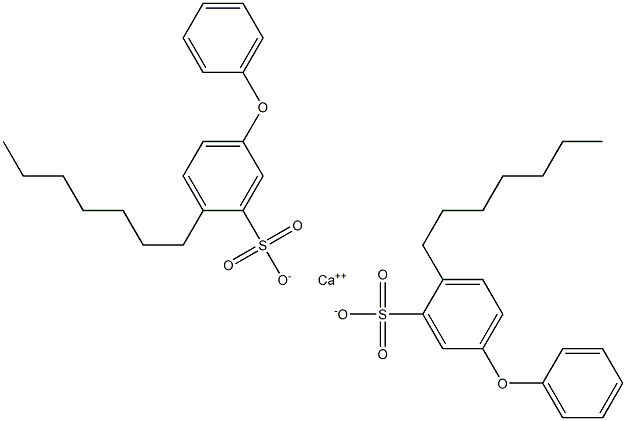 Bis(2-heptyl-5-phenoxybenzenesulfonic acid)calcium salt Struktur