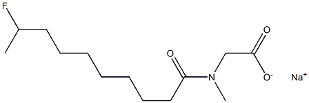 N-(9-Fluorodecanoyl)-N-methylglycine sodium salt Struktur