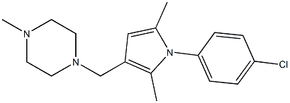 3-(4-Methylpiperazinomethyl)-1-(4-chlorophenyl)-2,5-dimethyl-1H-pyrrole Struktur