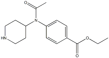 4-[N-(4-Piperidinyl)-N-acetylamino]benzoic acid ethyl ester Struktur