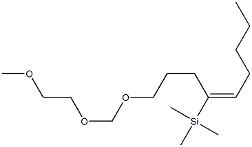 (4E)-4-(Trimethylsilyl)-1-[(2-methoxyethoxy)methoxy]-4-nonene Struktur