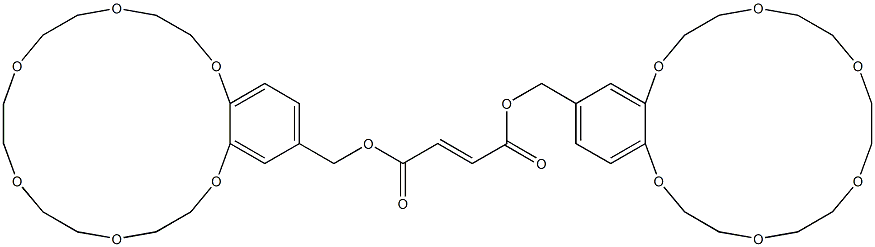 Fumaric acid bis[(2,3,5,6,8,9,11,12,14,15-decahydro-1,4,7,10,13,16-benzohexaoxacyclooctadecin)-18-ylmethyl] ester Struktur