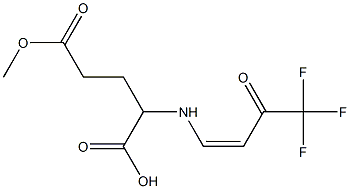 2-[[(Z)-4,4,4-Trifluoro-3-oxo-1-butenyl]amino]-4-(methoxycarbonyl)butyric acid Struktur