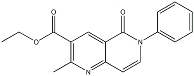 6-(Phenyl)-2-methyl-5-oxo-5,6-dihydro-1,6-naphthyridine-3-carboxylic acid ethyl ester Struktur