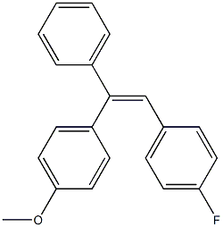 1-(p-Fluorophenyl)-2-(p-methoxyphenyl)-2-phenylethene Struktur