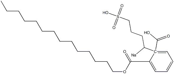 Phthalic acid 1-tetradecyl 2-(1-sodiosulfobutyl) ester Struktur