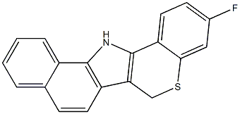 6,13-Dihydro-3-fluorobenzo[g][1]benzothiopyrano[4,3-b]indole Struktur