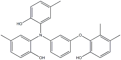 N,N-Bis(2-hydroxy-5-methylphenyl)-3-(6-hydroxy-2,3-dimethylphenoxy)benzenamine Struktur