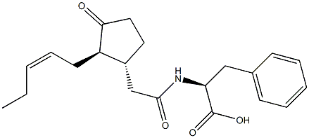 N-[[(1R,2R)-3-Oxo-2-[(Z)-2-pentenyl]cyclopentan-1-yl]acetyl]-L-phenylalanine Struktur