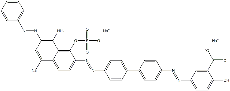 5-[[4'-[(8-Amino-1-hydroxy-7-phenylazo-5-sodiosulfo-2-naphthalenyl)azo]-1,1'-biphenyl-4-yl]azo]-2-hydroxybenzoic acid sodium salt Struktur