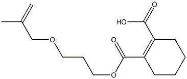 1-Cyclohexene-1,2-dicarboxylic acid hydrogen 1-[3-(methallyloxy)propyl] ester Struktur